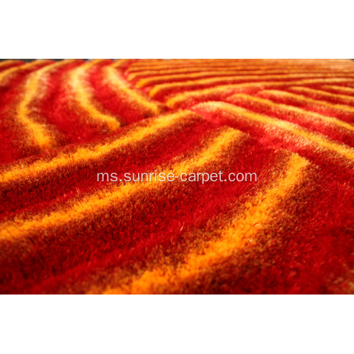 3D Shaggy Carpet dengan reka bentuk